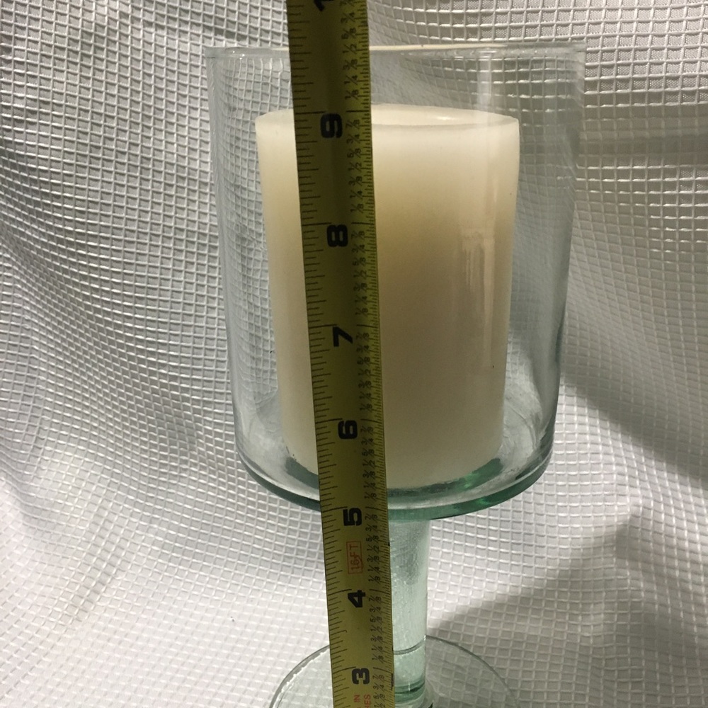 Nantucket Style Glass Goblet and Candle - Picture 3 of 3